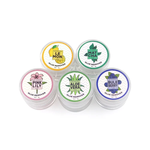 FUNMIX 5g crema removedora de pegamento para extensión de pestañas con sabor a fruta eliminación suave de pestañas para salones de belleza y uso profesional