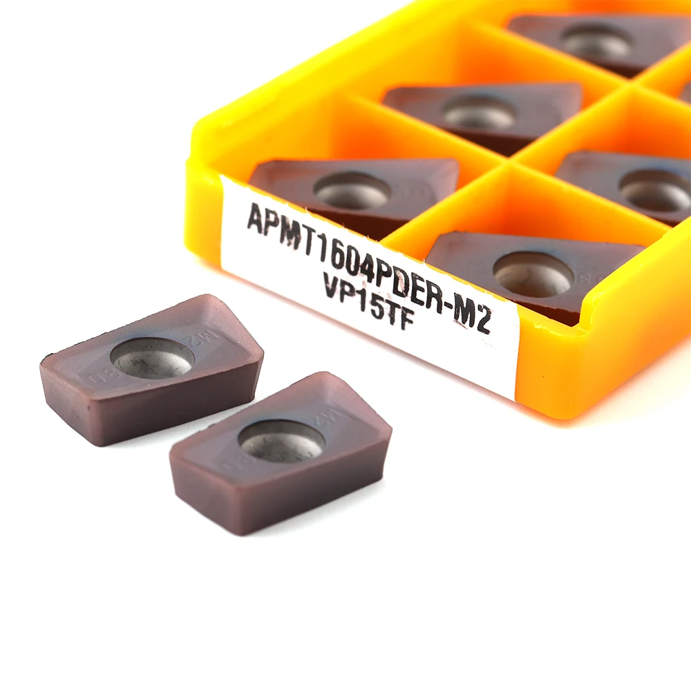 10pcs Carbide Inserts APMT1604 PDER APMT1135 M2 H2 VP15TF Original  APMT Face Milling Blade CNC Lathe Metal Mill Cutting Tools