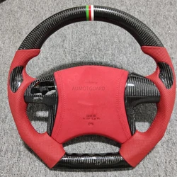 Leather  Carbon Fiber Steering Wheel For Toyota Highlander 2009-2014 Camry 2007-2011 Fortuner Hilux sr5 n70