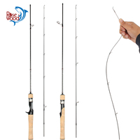 RoseWood 1.5m/1.68m/1.8m/2.1m ultralight rod high carbon solid tips lure weight 0.5-8g UL spinning rod trout casting pole pesca