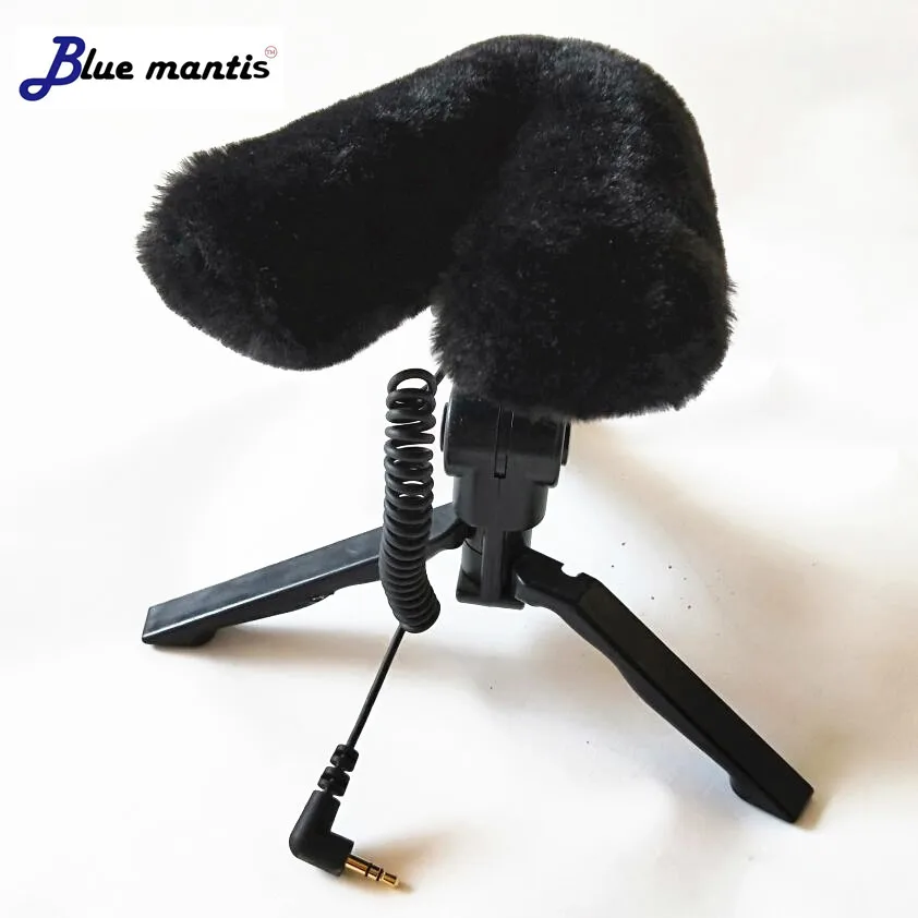 Pop Filter Dead cat Outdoor Artifical Fur Wind Muff Windscreen Shield For Sennheiser MKE440 MIC Reduce Wind Noise Blue Mantis