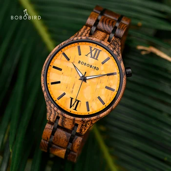 BOBO BIRD Wooden Watch New Men's Watches Relogio Masculino Miyota Quartz Movement Reloj Hombre Wood Wristwatch Dropshipping