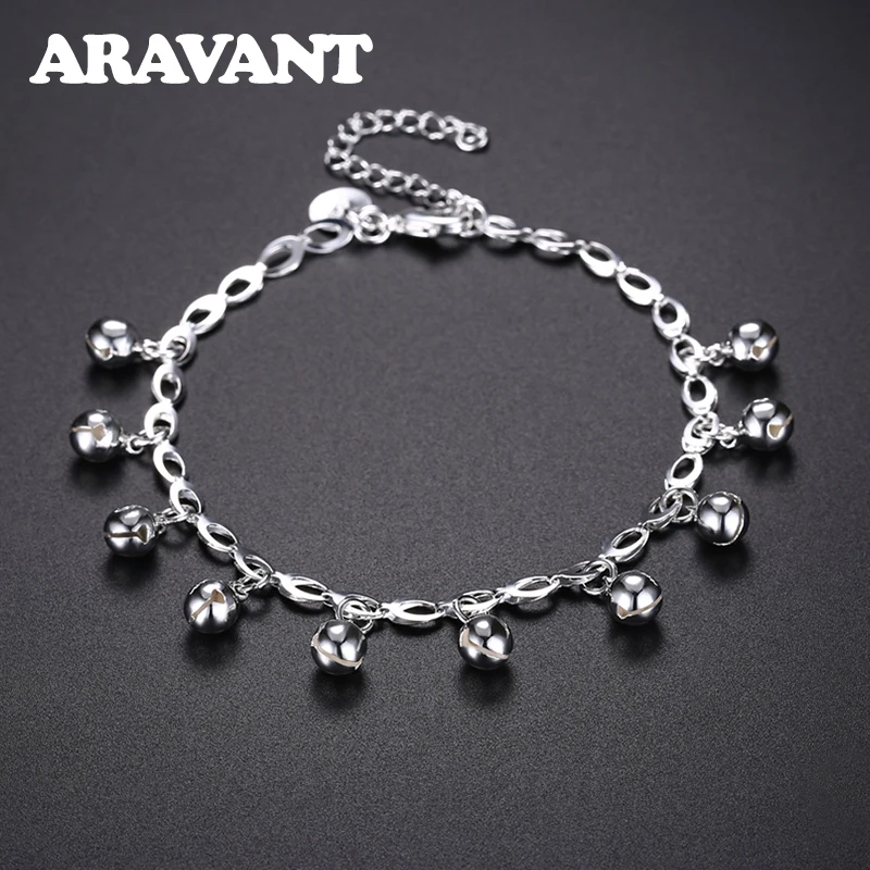 

Aravant 925 Silver Charms Bracelets Chains For Women Wedding Jewelry