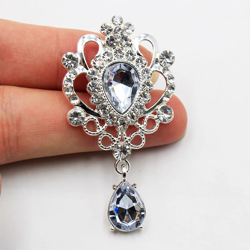Nuovo 5 pz 32 x60mm lega lucido strass ciondolo vino rosso confezione regalo festa matrimonio decorazione romantica accessori gioielli fai da te