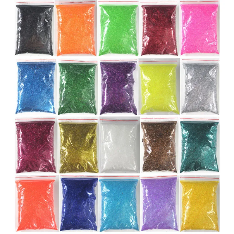 

20-Color 10g/Bag Laser Nail Glitter Dust Fine Chrome Powder For Nails Holographic Shimmer Nail Art Gel Polish Glitter Decoration