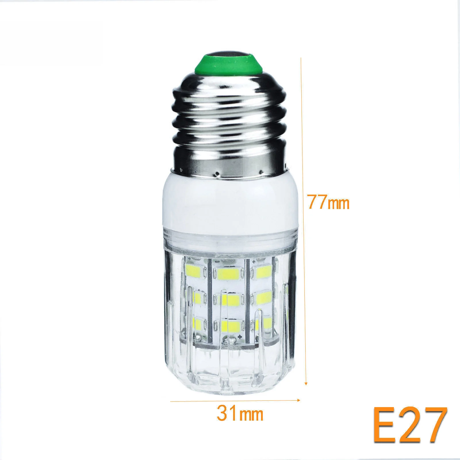 Bombillas LED de maíz para el hogar, lámpara blanca de alta potencia, 27LED, 7W, 5730 SMD, 110V, 220V, 12V, 24V, E14, E27, tornillo SES ES