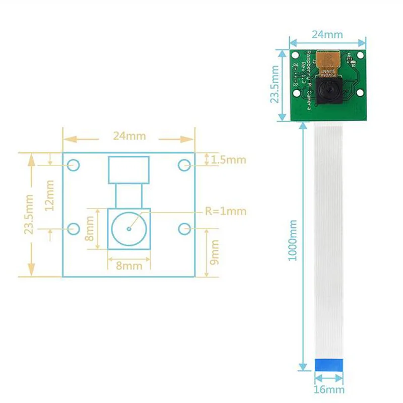 Dla Raspberry Pi 4 kamera 5MP 1080p 720p moduł kamery dla Raspberry Pi 3 Model B + kabel kamery