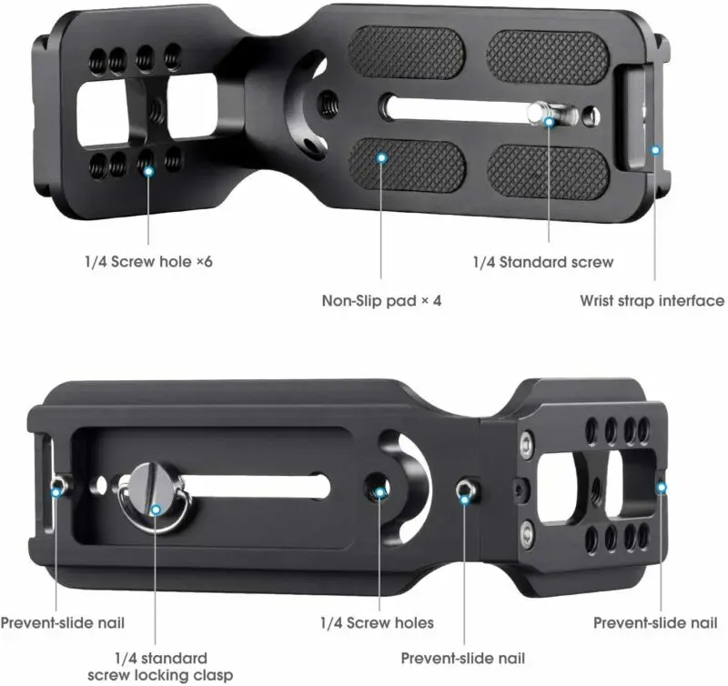 Universal Camera L Bracket Quick Release L Plate 1/4 Inch Screw Swiss Vertical Video Compatible for Nikon Canon Sony Fuji