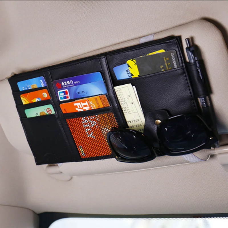 

Car Visor Card Storage Sun Visor Organizer Tool Pouch for Citroen Picasso C1 C2 C3 C4 C4L C5 DS3 DS4 DS5 DS6 Elysee C-Quatre