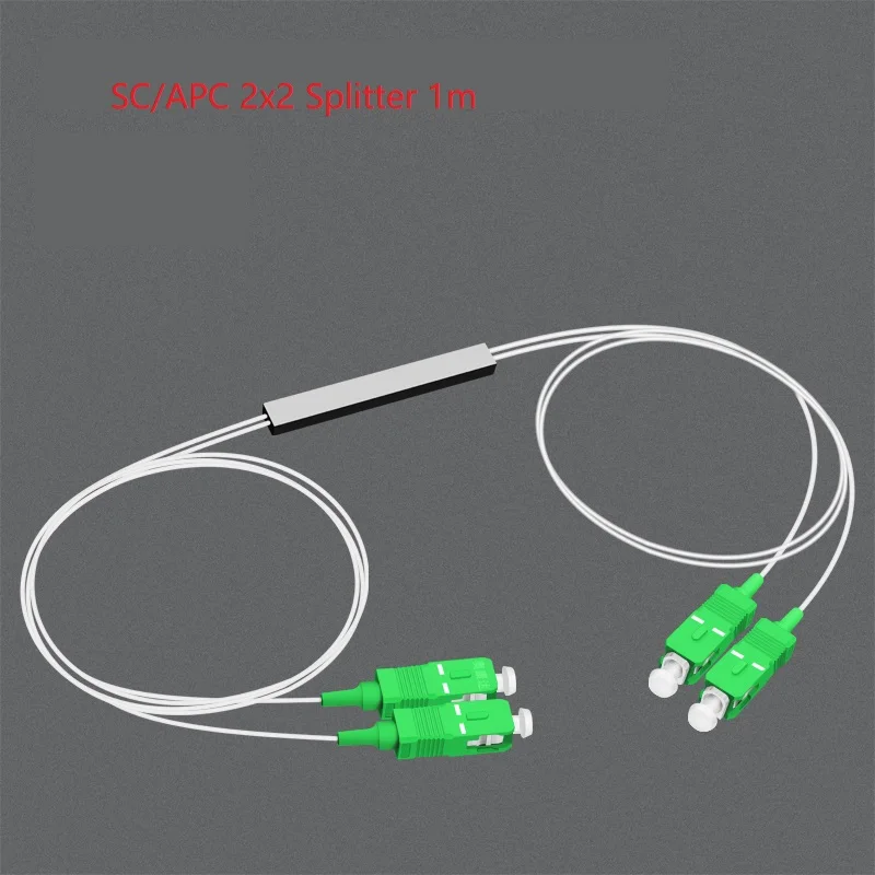 

High quality SC/APC 2X2 2X4 2X8 2X16 2X32 fiber optic splitter PLC splitter optical fiber splitter G657A 9/125um SM 0.9mm