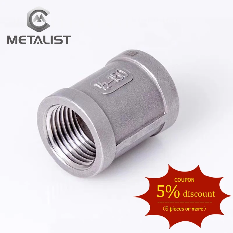 

METALIST BSPT 3/4" DN20 Female X DN20 Female Threaded Union Connector Pipe Fitting Stainless Steel SS304 For Water Oil Ai