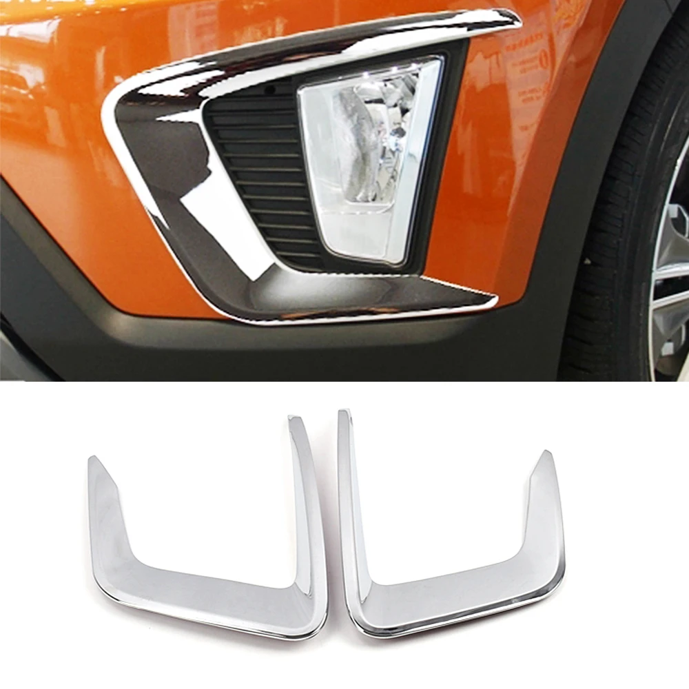 For Hyundai Creta IX25 2016-2018 Chrome Front Fog Light Lamp Rear Foglight Trim Cover Frame ABS Exterior Decoration