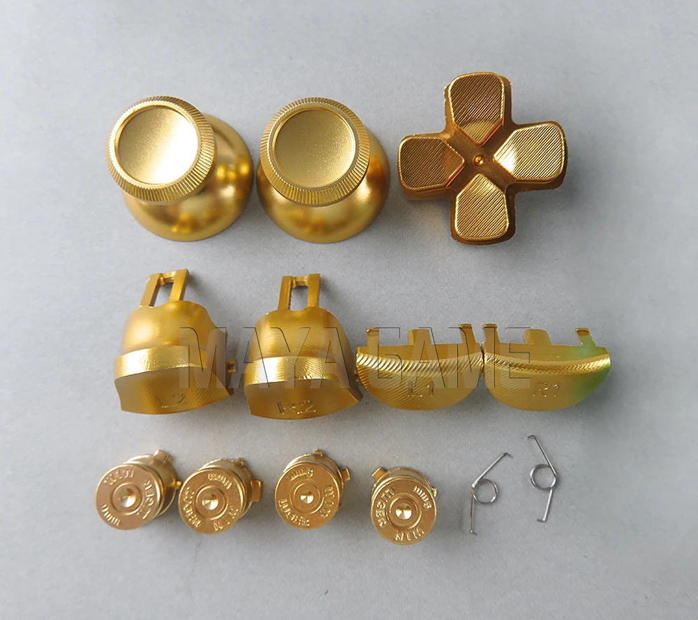 カスタマイズされた金属製サムスティックアナロージュコントローラー,ボタン,Sony PS4 Pro用dパッド,V2, 8色から選択,5セット,4.0