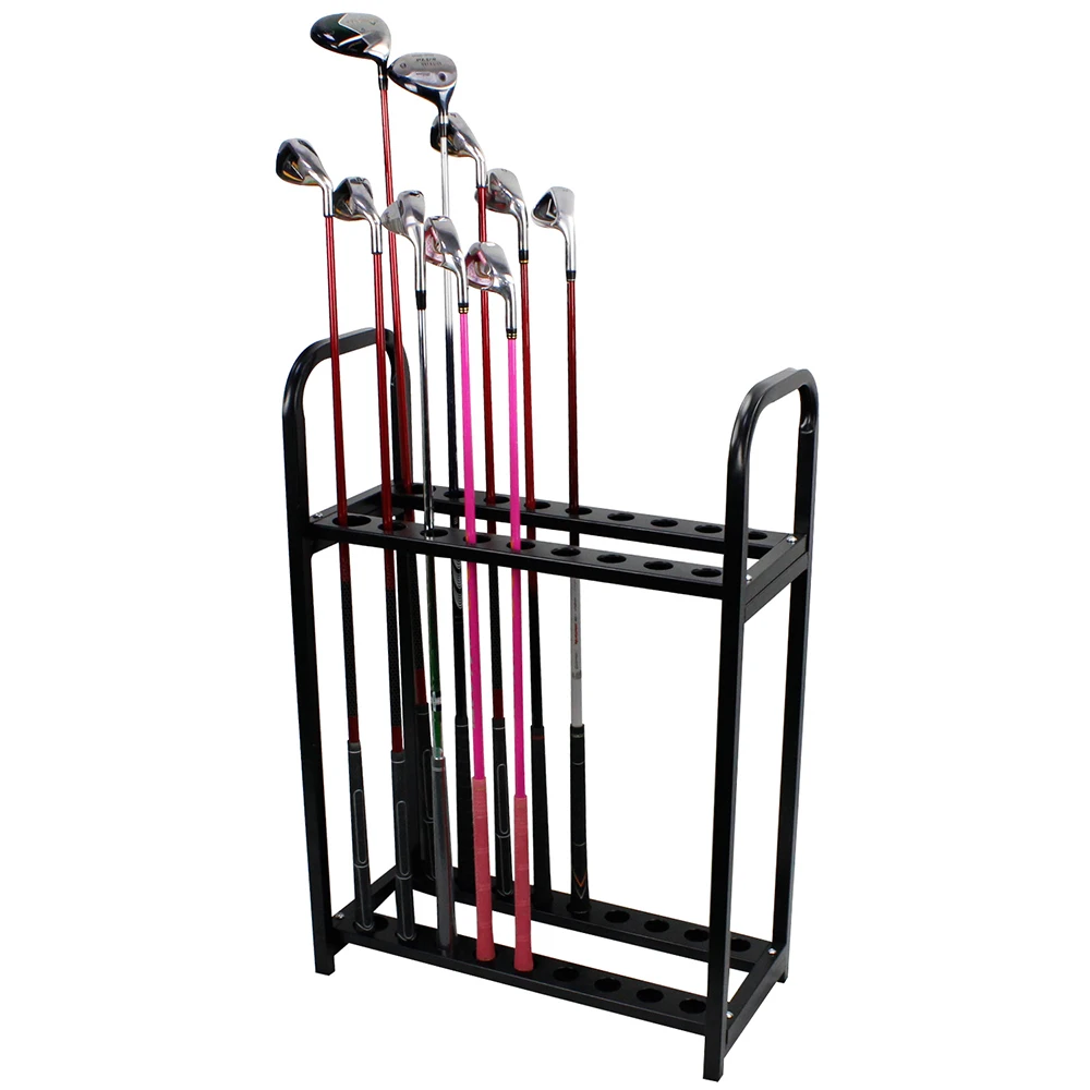 golf club display rack de metal prateleira organizador suporte 18 slot titular suprimentos