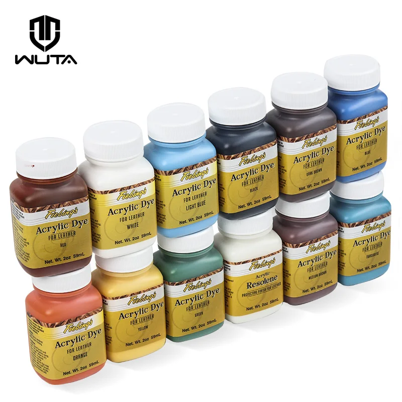 American Import 59ml Water based Acrylic Leather Paint Acrylic Dyes DIY Hand-painted Shoes Stone Painting Color Pigment