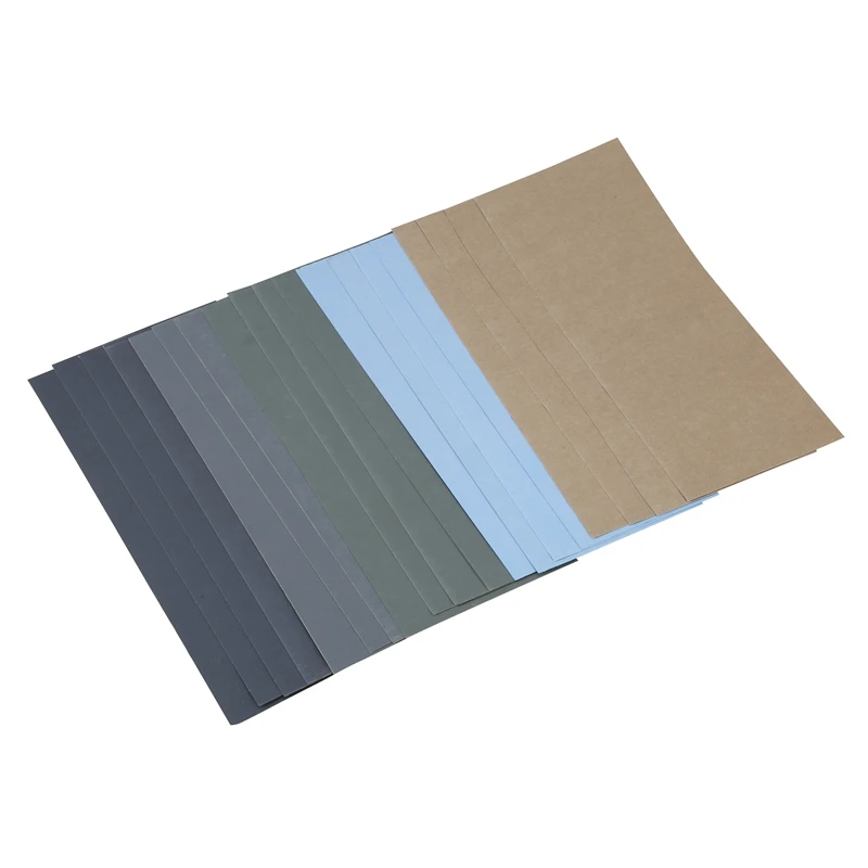 20 pezzi di carta vetrata asciutta bagnata, grana alta 1000/2000/3000/5000/7000 assortimento di fogli di carta vetrata per lucidatura di metalli in legno sabbia automobilistica