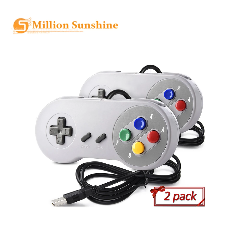 Mando USB para Nintendo SNES y raspberry pi, 2 piezas, SNES, clásico