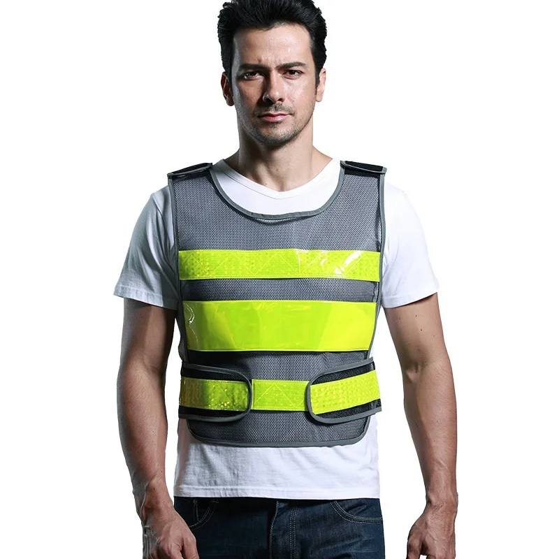 Hi Vis Safety Veflective Vest Construction Building Vest Safety Clothes Work Vest Multi Pocket Black Vest Traffic Vest Tank Tops