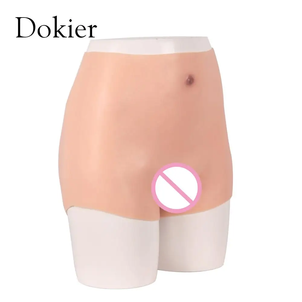 Dokier Silicone Realistic Vagina Pants  Shemale Crossdresser Pussy Pants Transgender Artificial Sex Fake Vagina Drag Queen