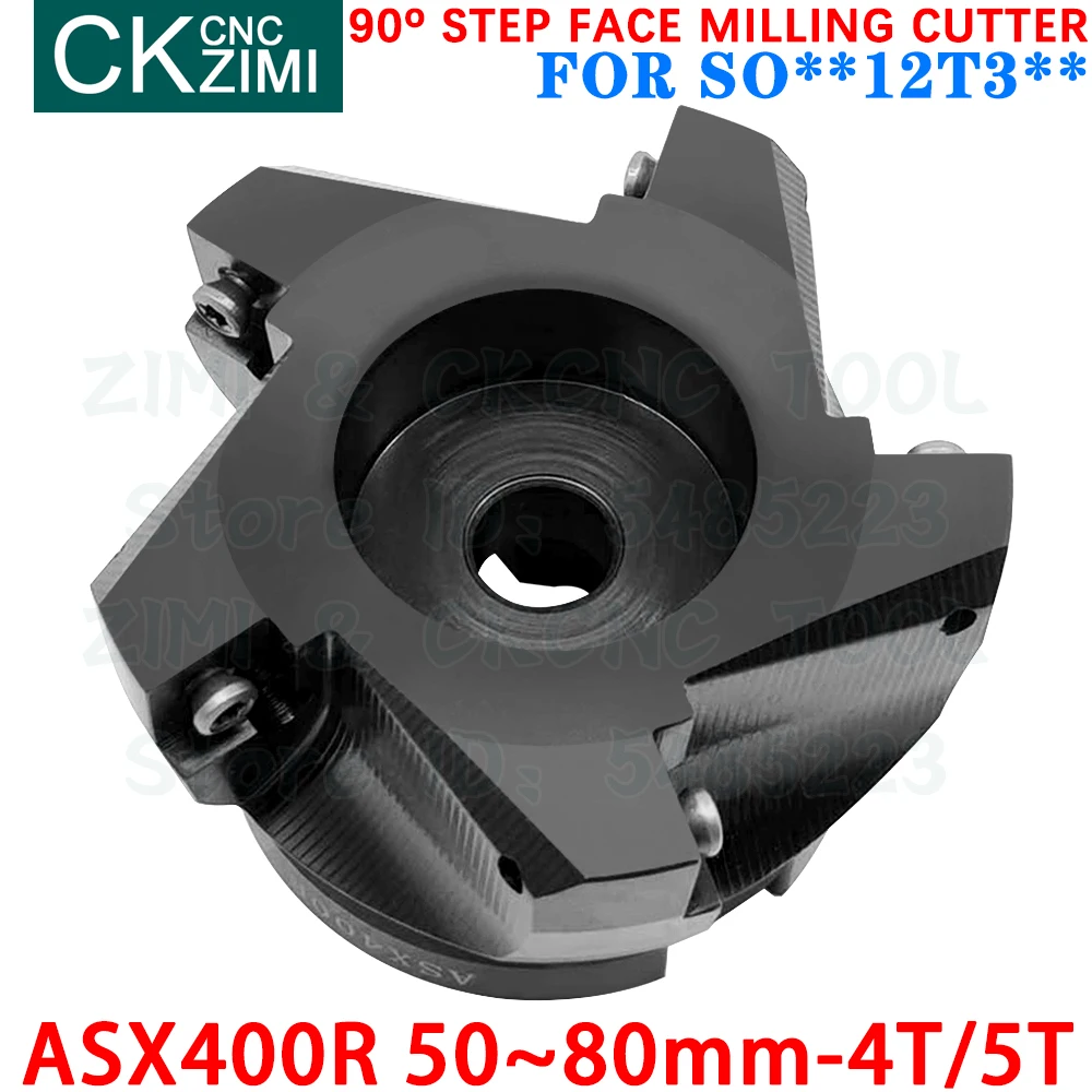 ASX400R 050T4-22 ASX400R 080T5-27 Face เครื่องตัดมุม Step Face Mill Indexable เครื่องมือสำหรับ SOMT 12T308 PEER คาร์ไบด์แทรก