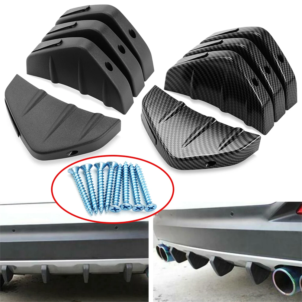 4pc Car rear bumper cast shark spoiler For BMW E46 E52 E53 E60 E90 E91 E92 E93 F30 F20 F10 F15 F13 M3 M5 M6 X1 X3 X5