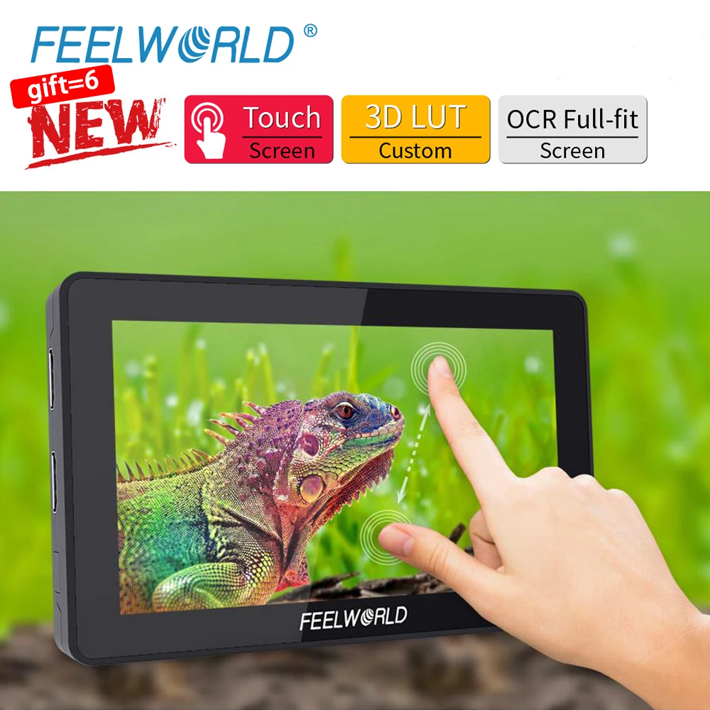 FEELWORLD F6 PLUS v2 4K Monitor 6 Inch on Camera DSLR 3D LUT Touch Screen IPS FHD 1920x1080 Video 4K HDMI Field Monitor dslr