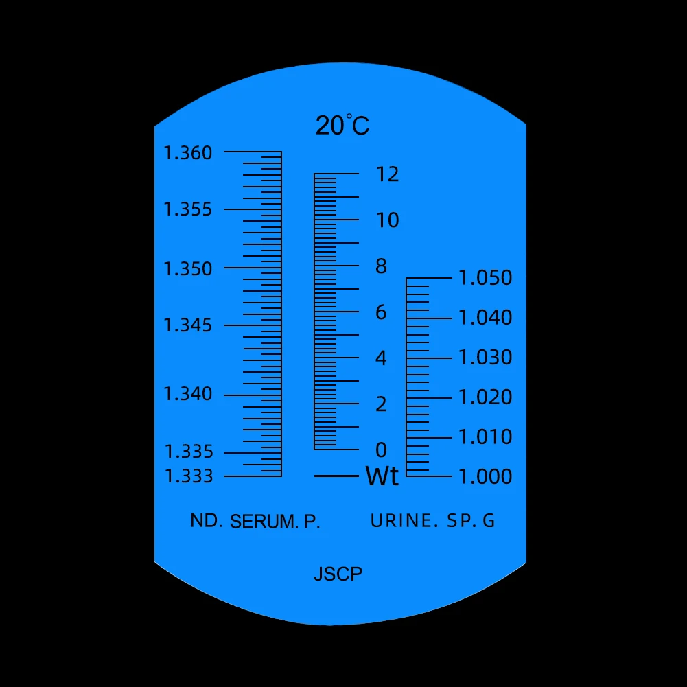 Yieryi Handheld Clinical Medical Refractometer ATC Urine/Serum Protein Physiological Fluid Concentration Meter with Black Bag