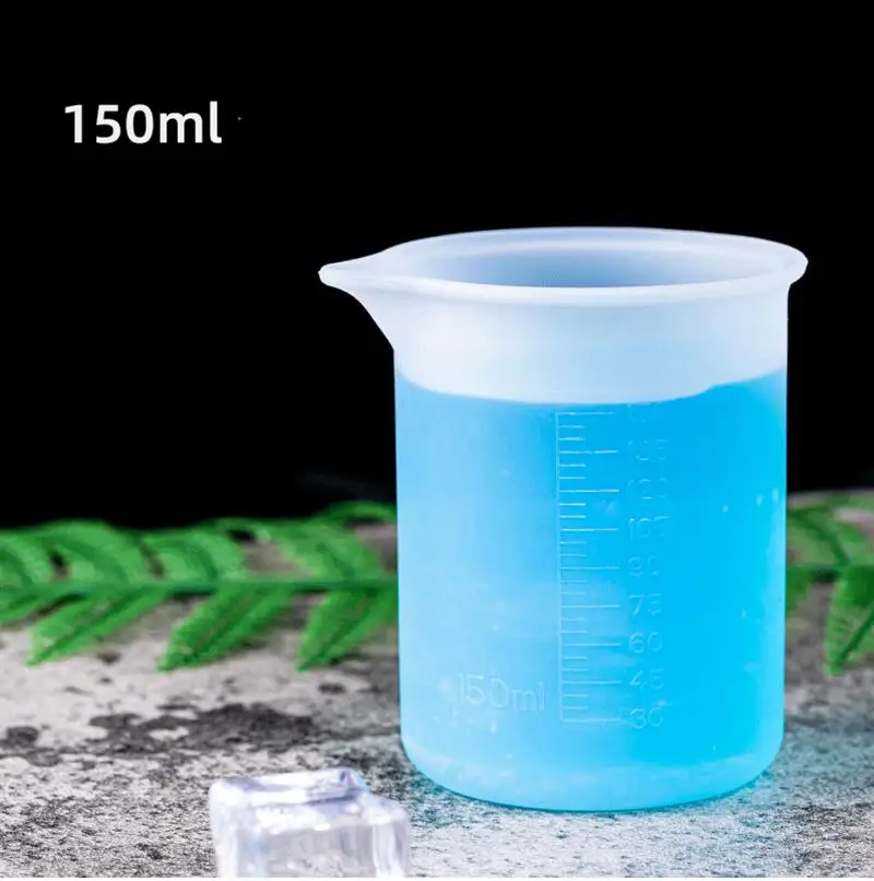 150ML Silicone Measuring Cup With Clear Scales Epoxy Resin Glue DIY Jewelry Tool Reusable Baking Kitchen Lab Measuring Tools