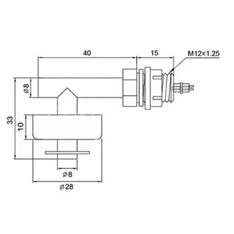 Water Level Sensor White PP Right Angle Float Switch Sense The Level Of Liquid