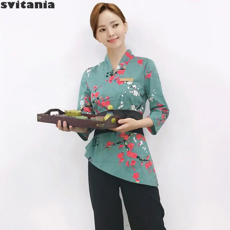 

Svitania Women Beauty Salon Beautician Work Clothes Massage Salon Spa Work Uniform Waitress Clothing Hotel Waiters Uniform