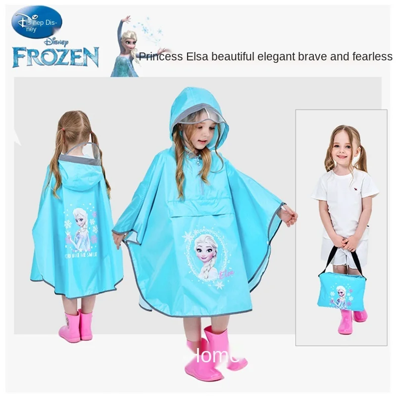 Disney-Frozen jednoosobowy poncho przeciwdeszczowy dla dzieci, żółty płaszcz przeciwdeszczowy, Spider-Man, Mickey, Frozen, dziewczęta, chłopcy