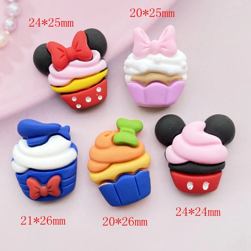 5/10Pcs Kawaii Cute Resin Mixed Cake Flat Back Cabochons Scrapbooking DIY Jewelry Craft Decoration Accessories F7