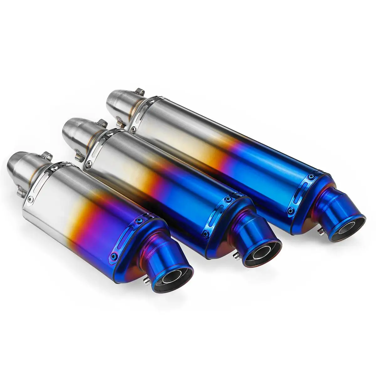 Universal 51mm Motorcycle Exhaust With DB Killer For suzuki Muffler Titanium Color Motorbike ATV Pit Bike cafe racer tmax YO009