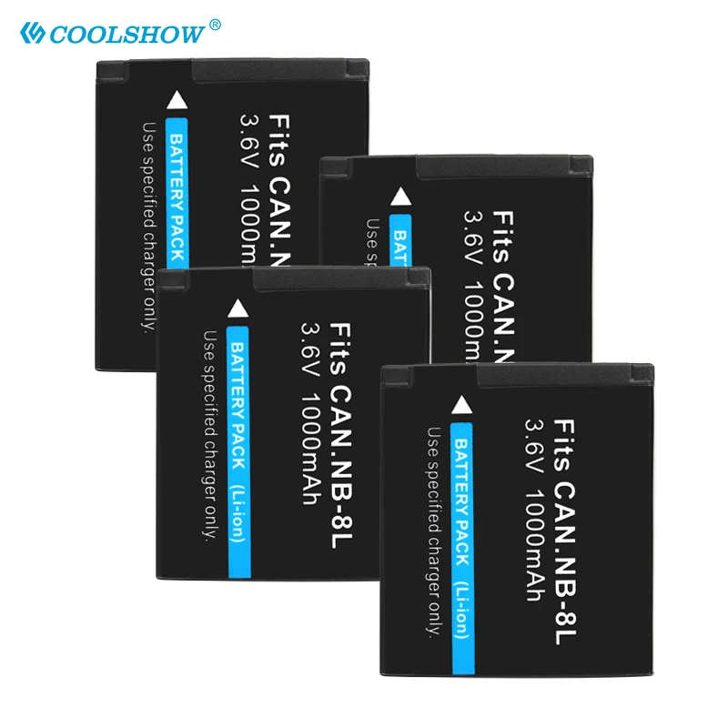 NB-8L NB 8L NB8L Battery For Canon PowerShot A3000 A3300 A3200 A1200 IS A3100 A2200 Camera Batterie 1000mAh