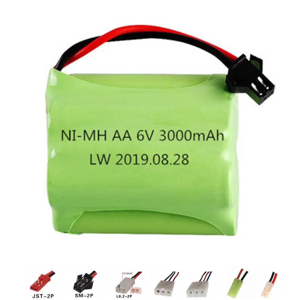 6v 3000mAh NiMH Battery For Rc toys Cars Tanks RC Robots Gun 6v Rechargeable Battery AA Battery Pack For rc boats 1pcs