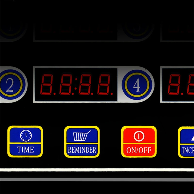 Calculagraph 8B Kalkulator Penghitung Waktu Dapur Jam Pengatur Waktu 4 Saluran Steker Daya 220V 8 Layar Goyang Keranjang untuk Mengingatkan Aksesori Memasak kitchen timer