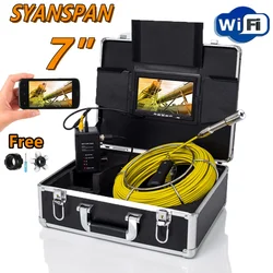 DVR/WiFi 20/30/50/100M Pipe Inspection Camera SYANSPAN 7