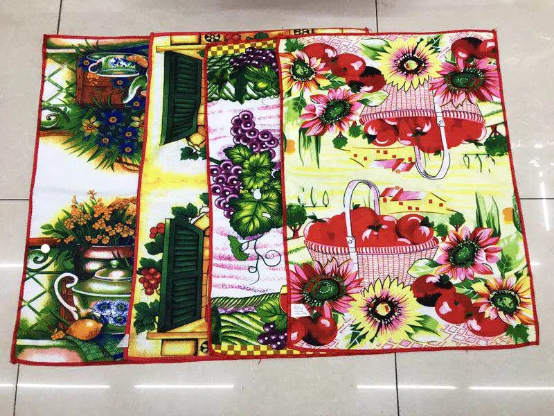 5pcs/lot New Designs High quality Tea Towels Microfiber absorbent kitchen towel,dish cleaning cloth, tea towels cooking tools