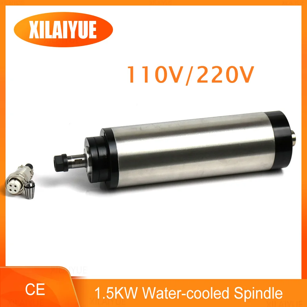 Motor Water-cooled do Eixo 1.5kw 110v Er11 24000rpm Rolamentos para a Fresadora do Cnc