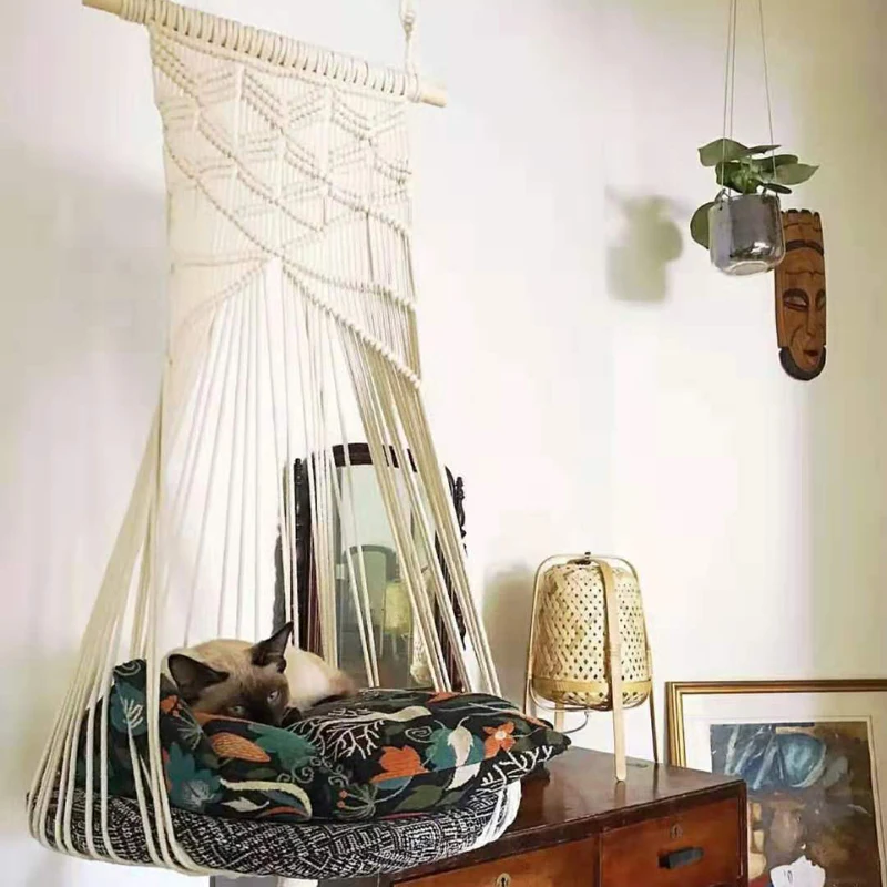 

Stylish Hand-Woven Cat Litter, Four Seasons, Universal Basket Hammock, Pet Swing, Mats not Included