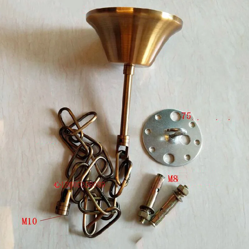 Vintage Iron Ceiling Plate Holder Hook Chandelier Lamp Roof Sucking Retro DIY Pendant Lighting Accessories
