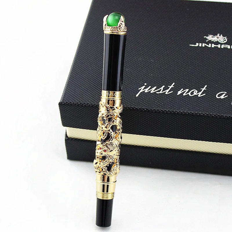 Imagem -02 - Jinhao-golden Dragon King Play Pearl Rollerball Pen 0.7 mm Nib Preto Branco Cinza para Escolha Escritório Negócios Melhor Presente