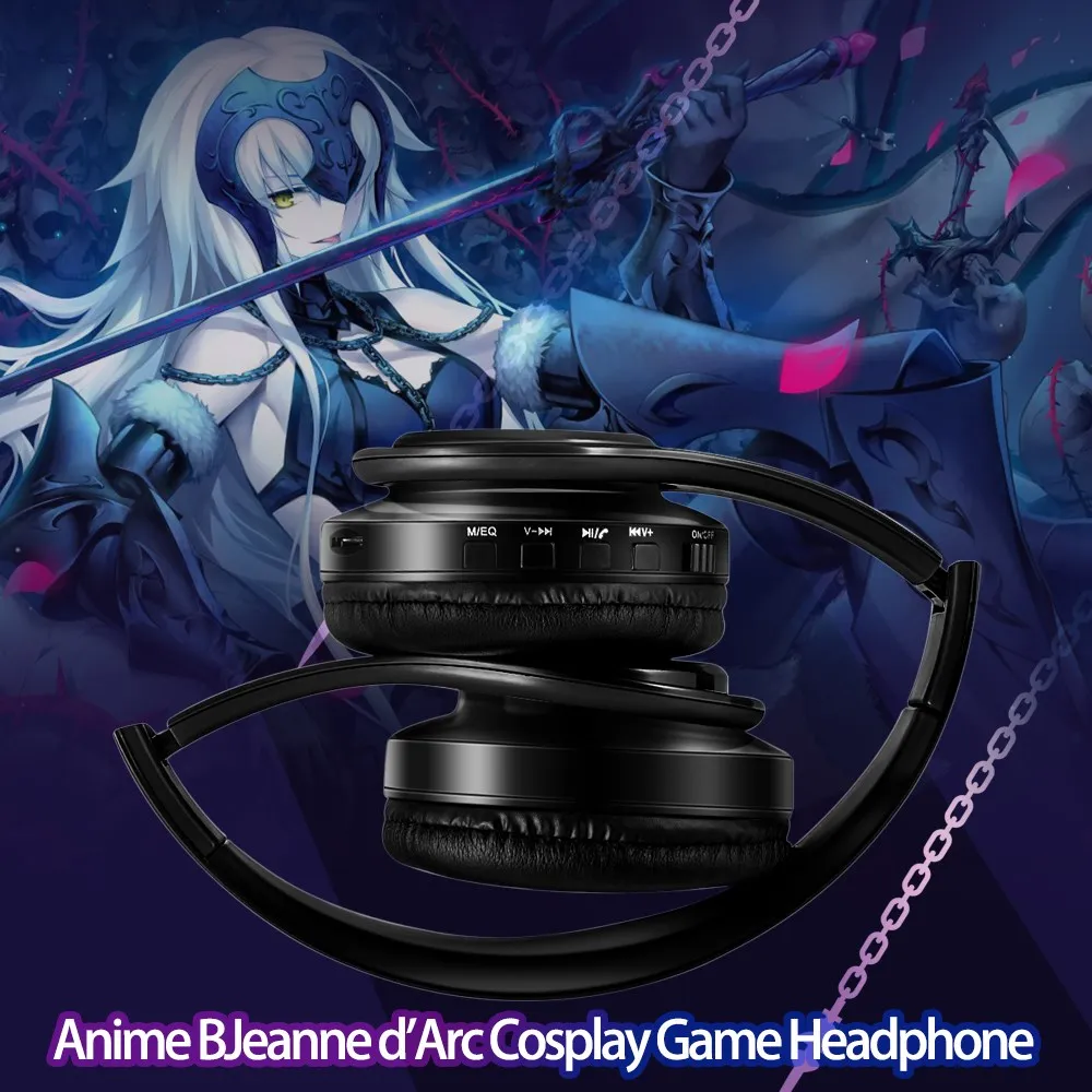 Anime Fate/Grand Order FGO Jeanne D'Arc Thoáng Mát Bluetooth Không Dây Đầu Gắn Cắm Thẻ Điện Thoại Di Động Tai Nghe