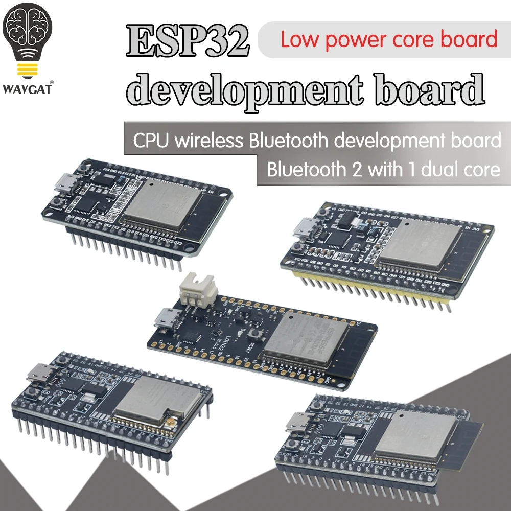 ESP32 Development Board WiFi+Bluetooth Ultra-Low Power Consumption Dual Core ESP-32 ESP-32S ESP 32 D1 V1.0.0 Similar ESP8266