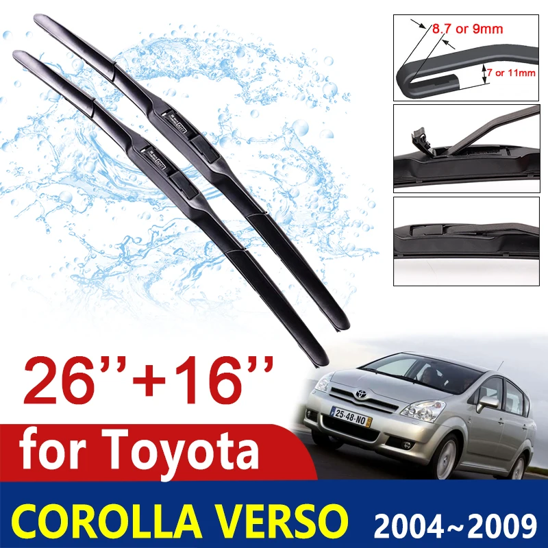 

Car Wiper Blade Windscreen for Toyota Corolla Verso AR10 2004~2009 Front Windshield Wipers Car Accessories 2005 2006 2007 2008