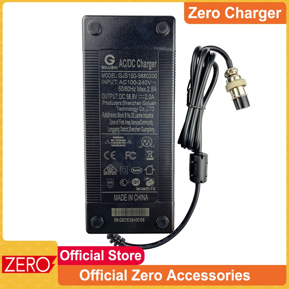 Original Zero Scooter Charger 52V 60V 72V Battery Charger Zero8X Zero9 Zero10 Zero10X Zero11X Charger E-Scooter Accessories