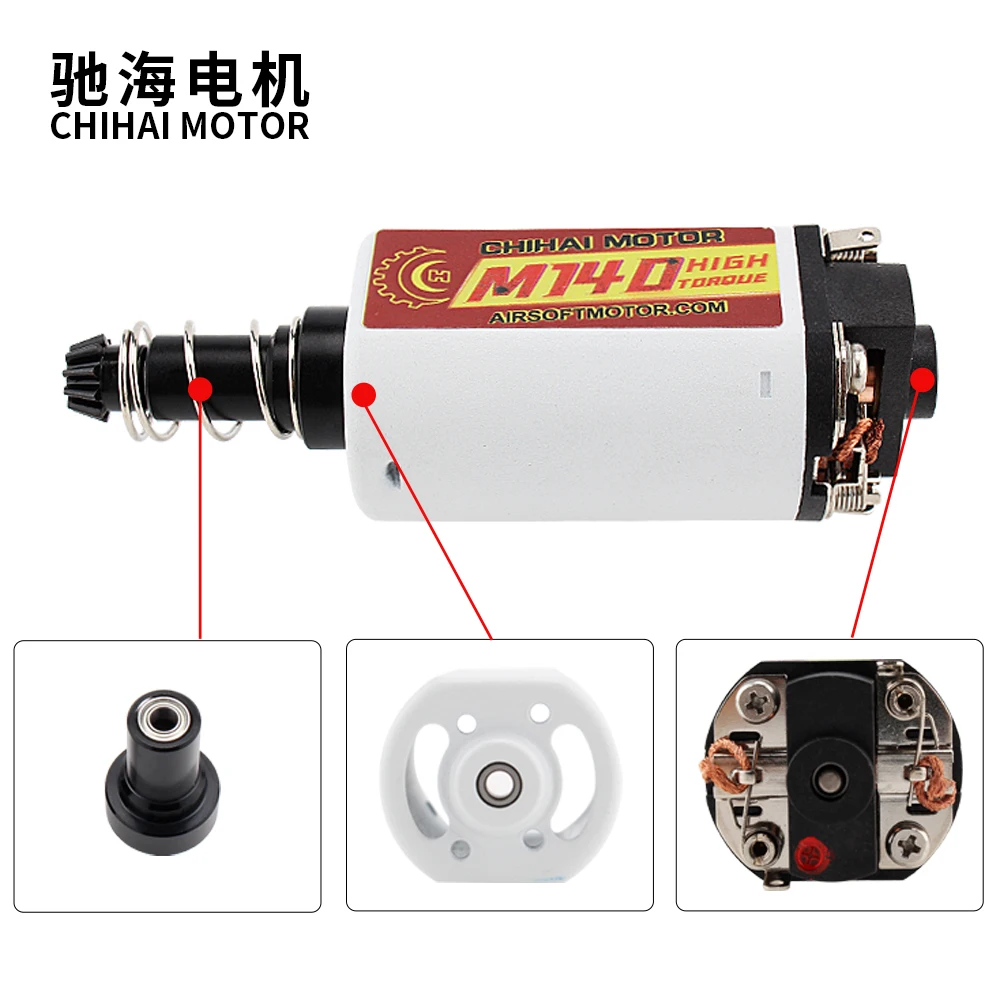 chihai motor M140  34000RPM High Torque Motor High Performance Airsoft Ultra Custom AEG Gearbox Motor For SSG DSG M4 M16 MP5