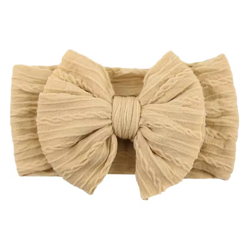 Solid Cable Bow Baby Headband for Child Nylon Layers Headwear Kids Elastic Turban Headwraps Newborn Boys Girls Hair Accessories - Image 26