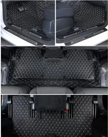 

Custom special car floor mats for Volkswagen Touran 7 seats 2020-2016 durable waterproof carpets for Touran 2019