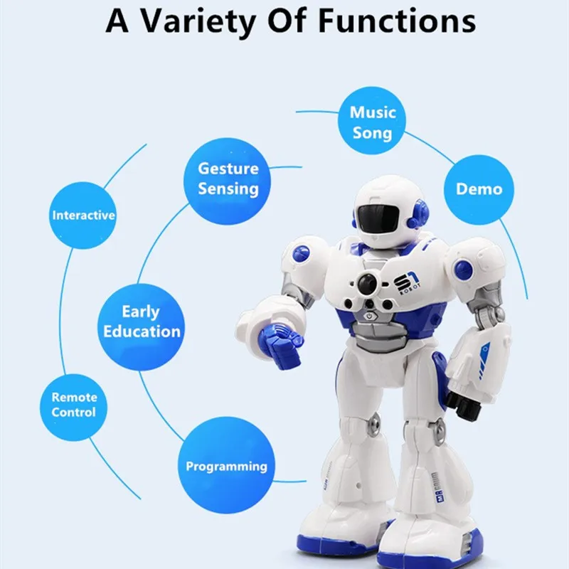 Intelligent Multi-functional Smart RC Robot Dancing and Musical Speak English Programming Walking Story RC Battle Robot Toy Gift